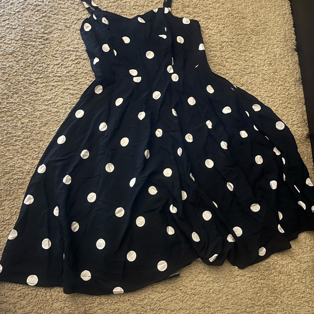 Polka Dot Women’s Dress - Black and White